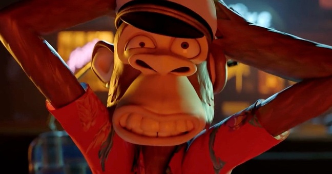 Eine Szene aus einem Werbevideo des Bored Ape Yacht Club