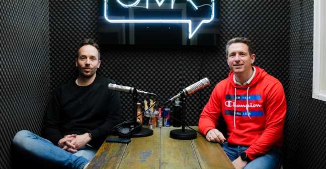 Philipp Westermeyer und Kai Wawrzinek nach der Aufnahme des OMR Podcasts