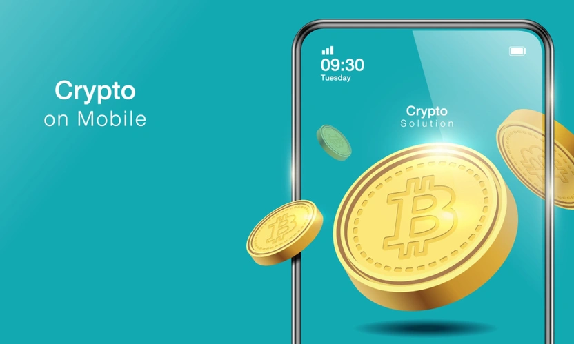 crypto coin on mobile