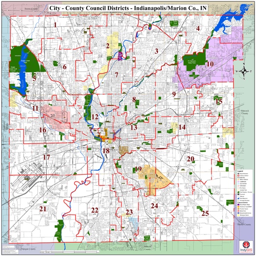 Indianapolis City Council District Map Indy.gov