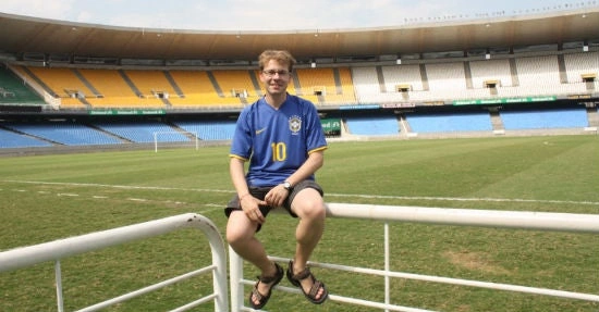 Marketer Nils Römeling im Stadion von Rio de Janeiro.
