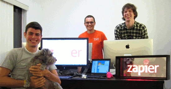 Die Gründer von Zapier im Jahr 2012: (von links( Mike Knoop, Wade Foster und Bryan Helmig