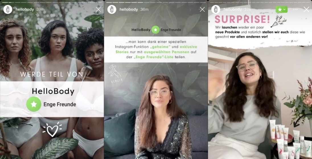 Wie HelloBody über die EngeFreundeListe auf Instagram Kunden bindet