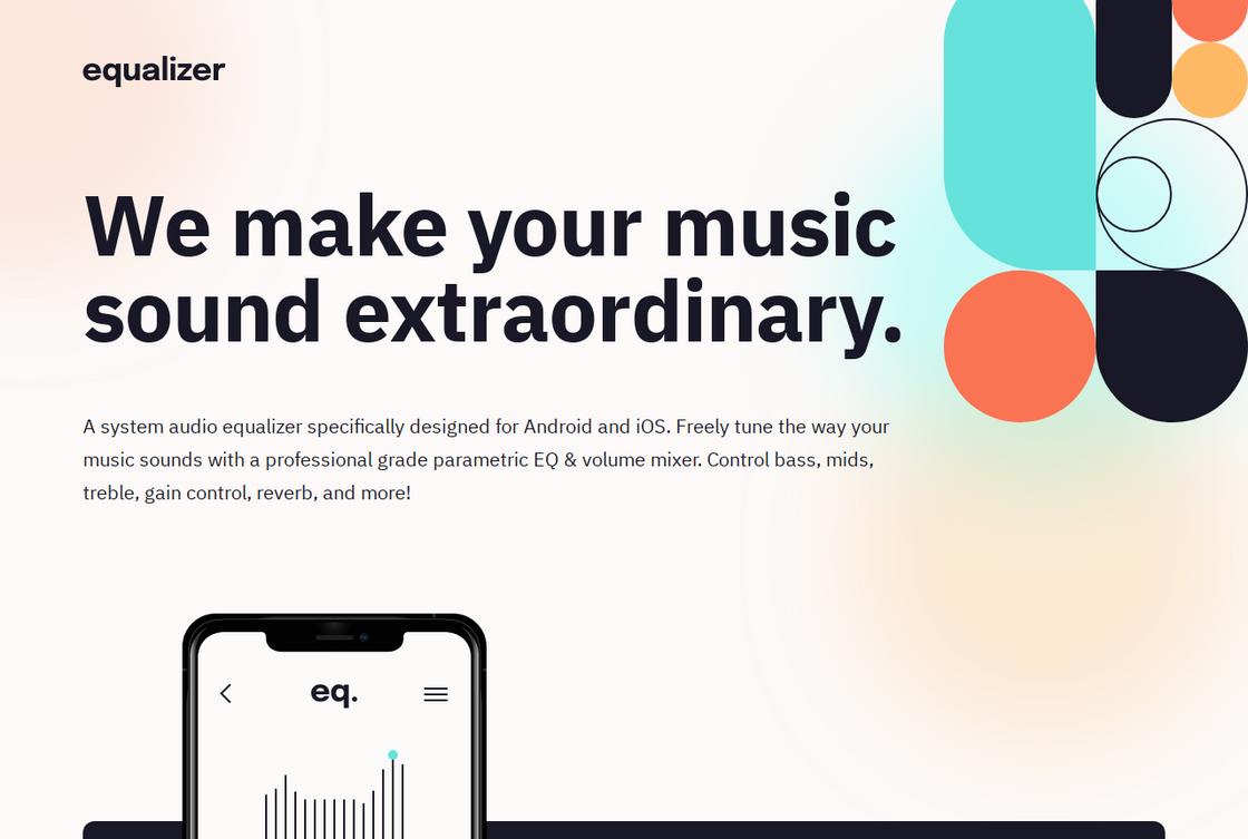 Equalizer landing page