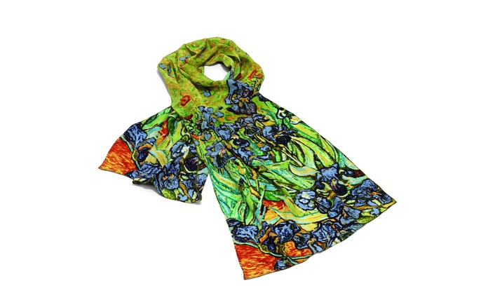 Product afbeelding: Vincent van Gogh: Zijden sjaal 'Irissen'