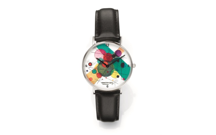 Product afbeelding: Kunstenaarhorloge "Kandinsky - cirkels binnen één cirkel"