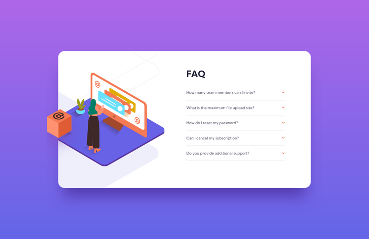 Using Sass and HTML5 to create a FAQ card