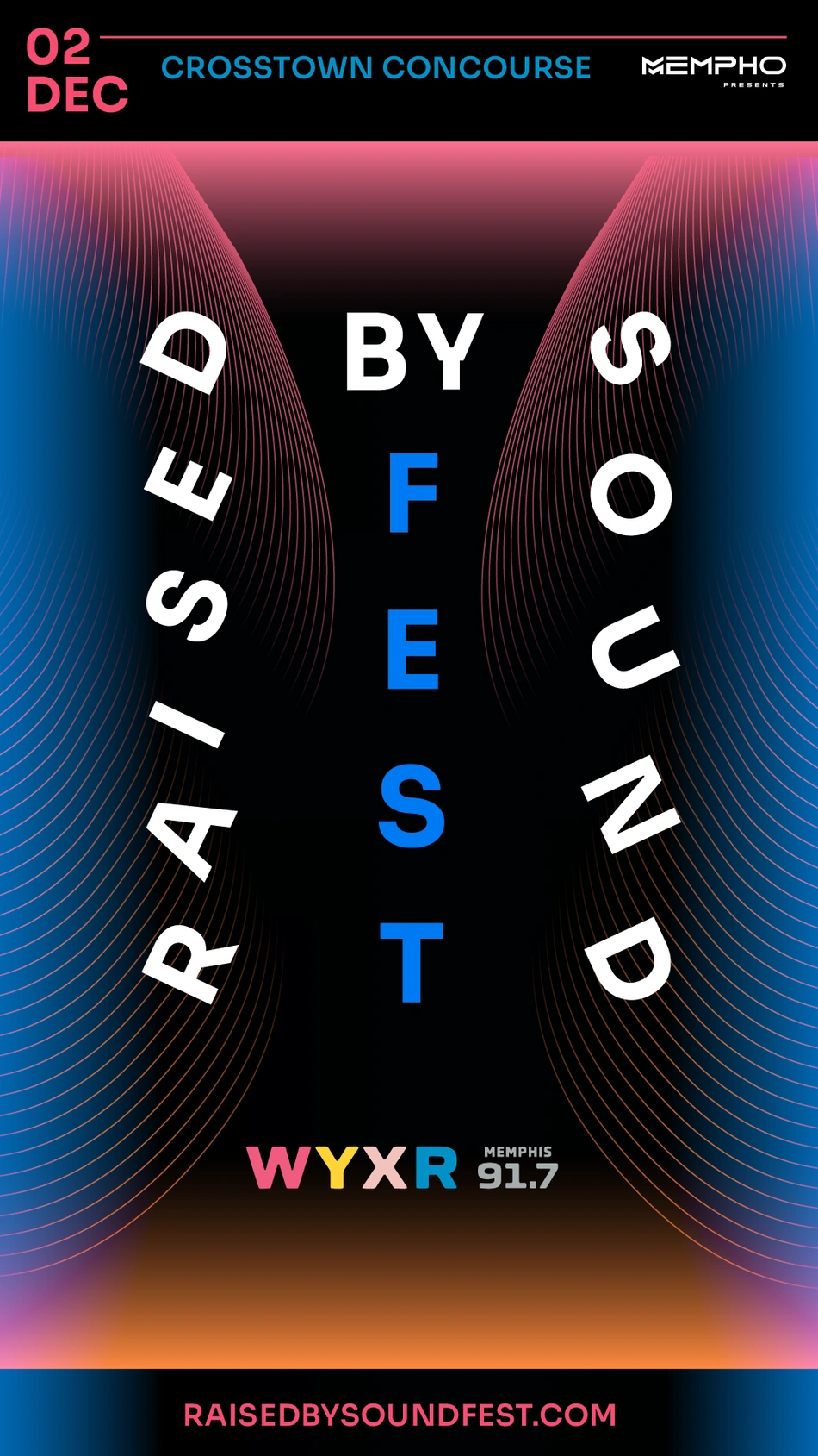 Poster art for Raised by Sound Fest 