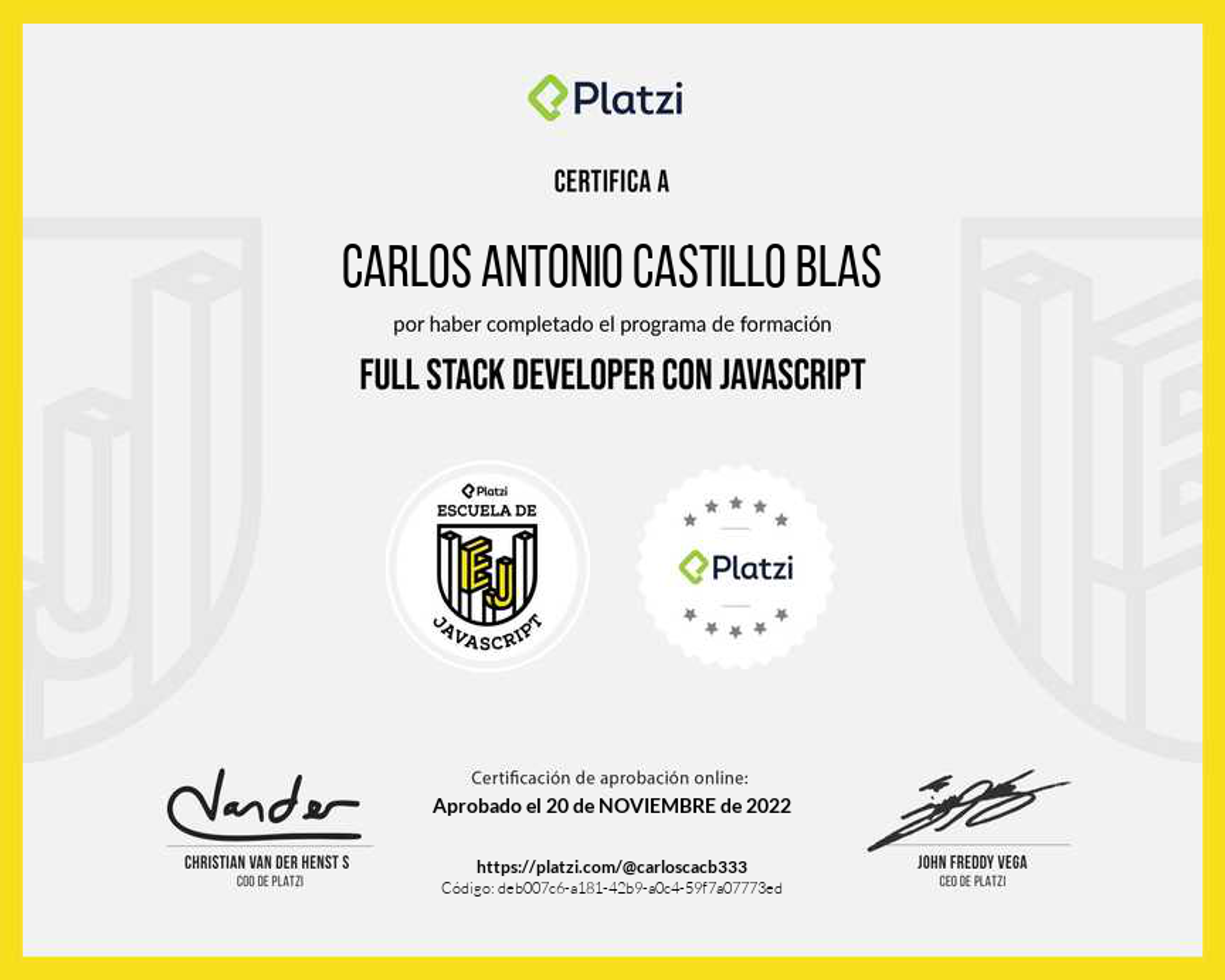 Full Stack Developer con JavaScript