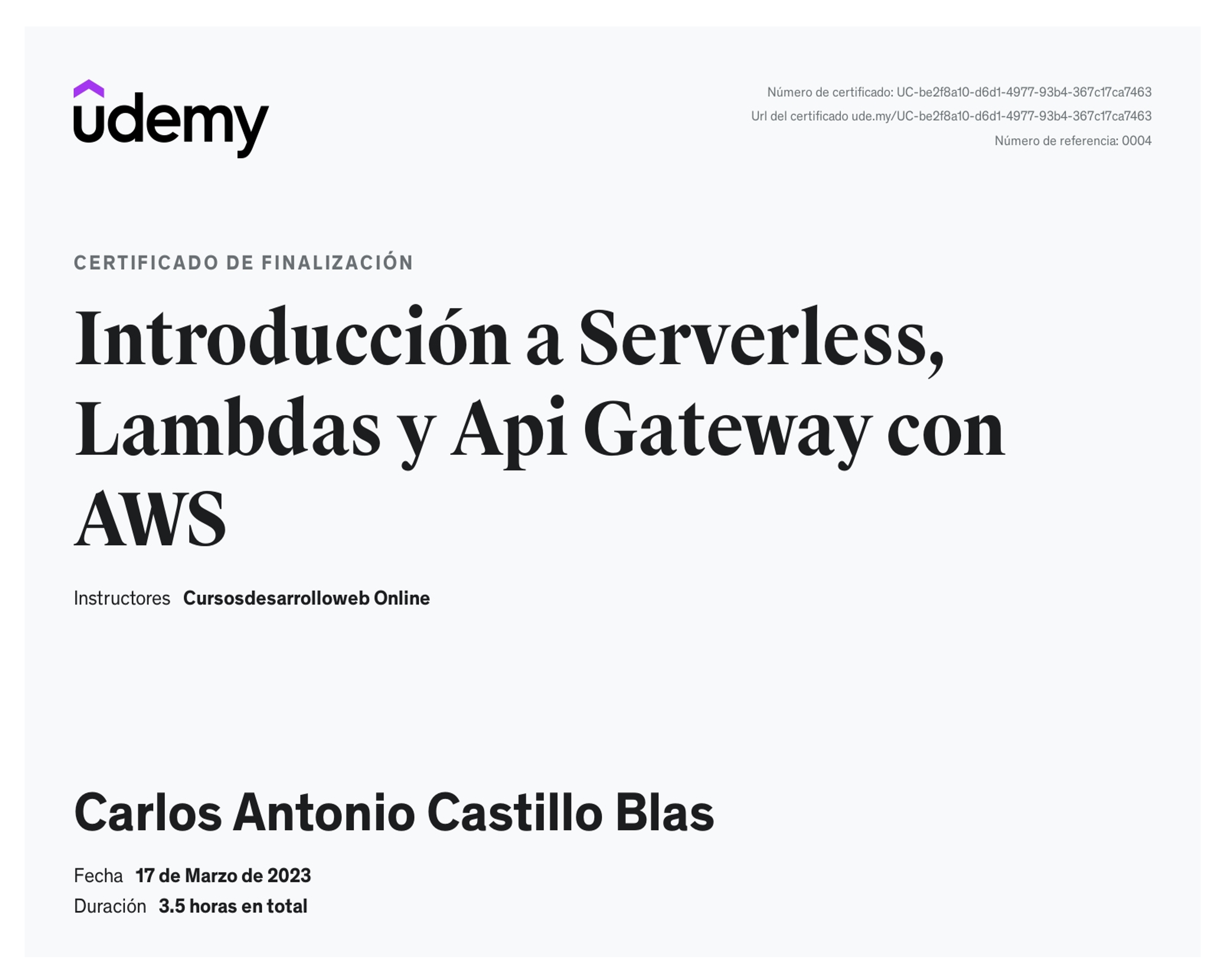  Introducción a Serverless, Lambdas y Api Gateway con AWS