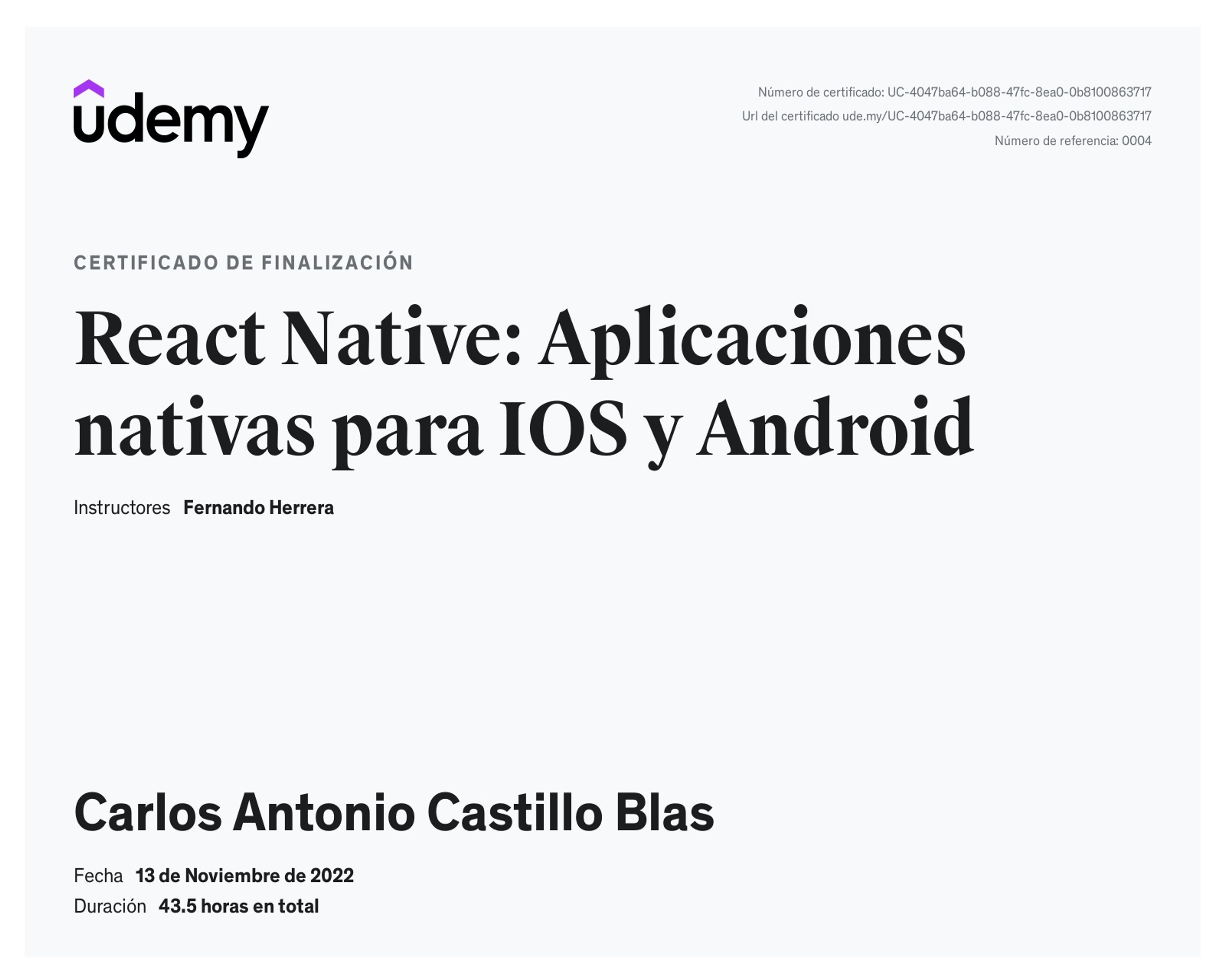 React Native: Aplicaciones nativas para IOS y Android