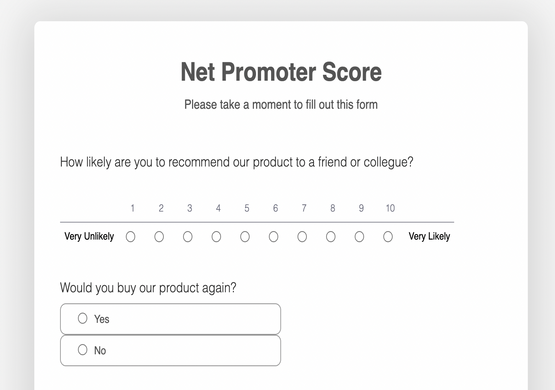 Free Net Promoter Score (NPS) Template