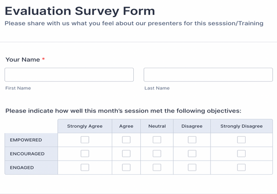 Employee Performance Evaluation Survey