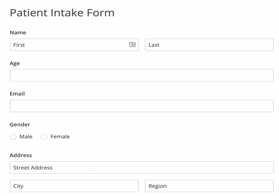 Online Intake Form