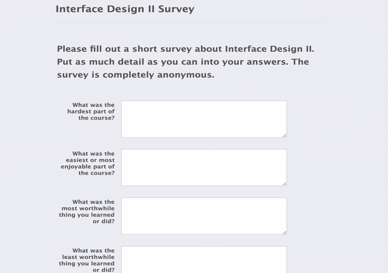 Class Feedback Survey Template