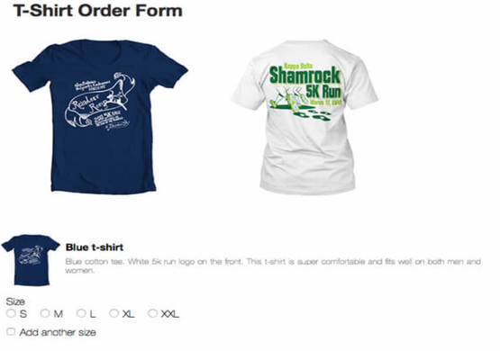 Team T-Shirt Form Template