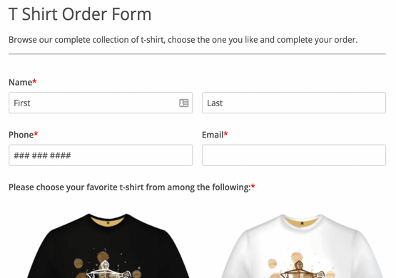 Simple and Clean Order Form