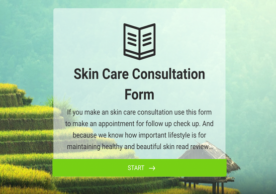 Skin Care Consultation Online Form