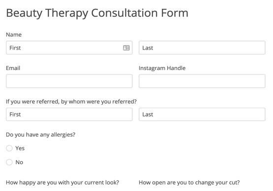 Beauty Therapy Consultation