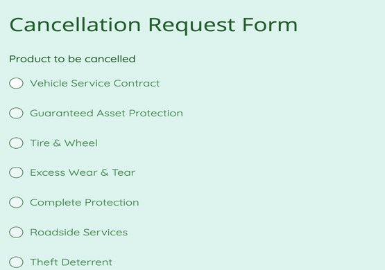 Cancellation Form for Purchase Orders