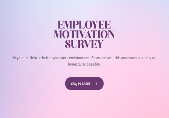 Easy To Use Employee Motivation Survey