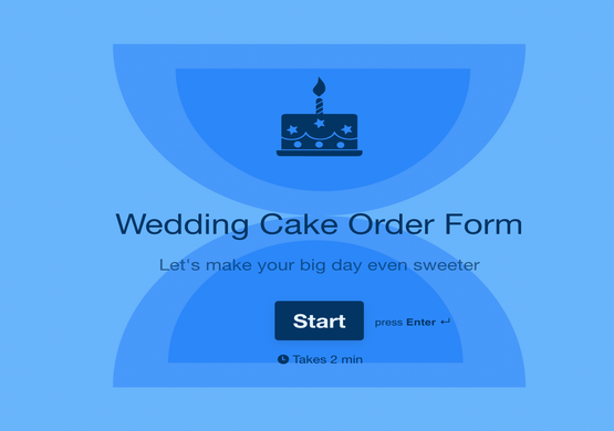 Order Form For Wedding Cakes