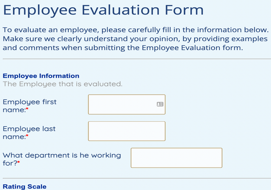 Survey for Employee Performance Evaluation