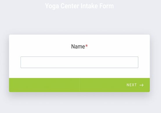 Yoga Class Intake Form Template