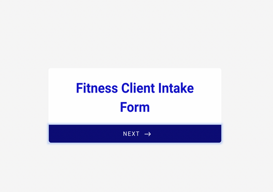 Fitness Client Intake Form Template