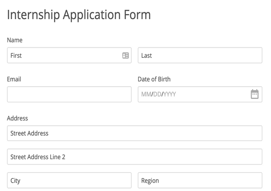 Internship Application Form