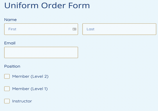Uniform Request Form