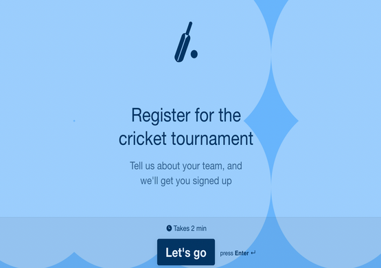 Cricket Tournament Registration Form