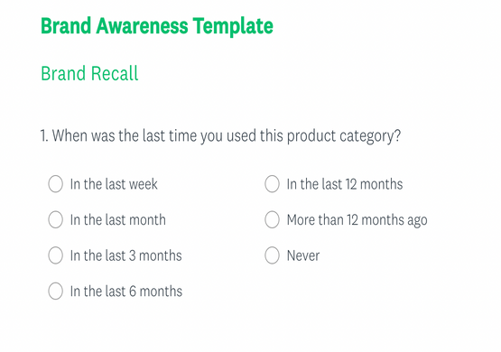 Brand Awareness Survey Questionnaire