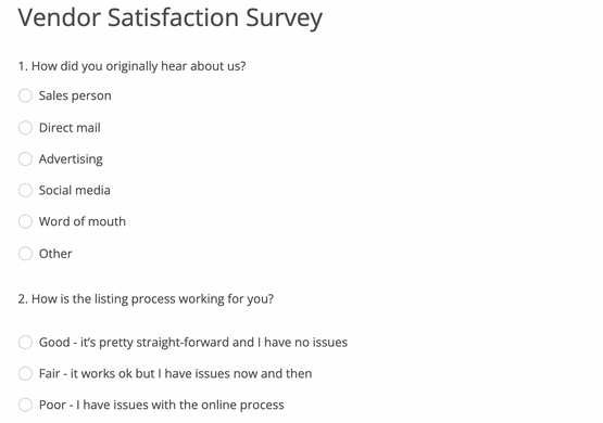 Supplier Feedback Survey Template