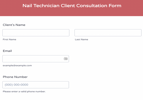 Nail Salon Consultation Form