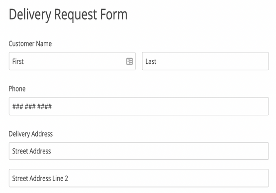 Delivery Service Request Form