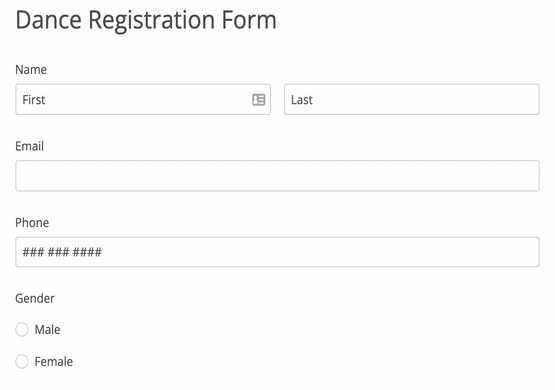 Dance School Registration Form Template