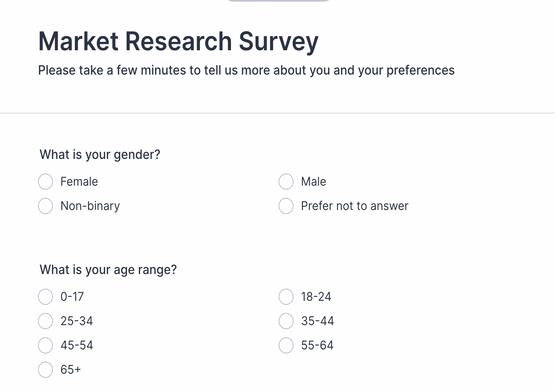 Online Market Research Survey Questionnaire