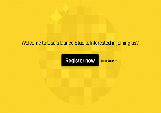 Registration Form For Dance Studio or Academy
