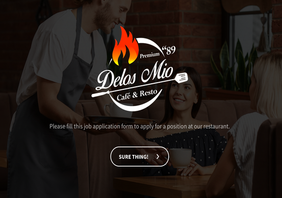 Restaurant Employee Application Form