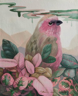 Children of the Forest First Series-Himalayan White Browed Rosefinch