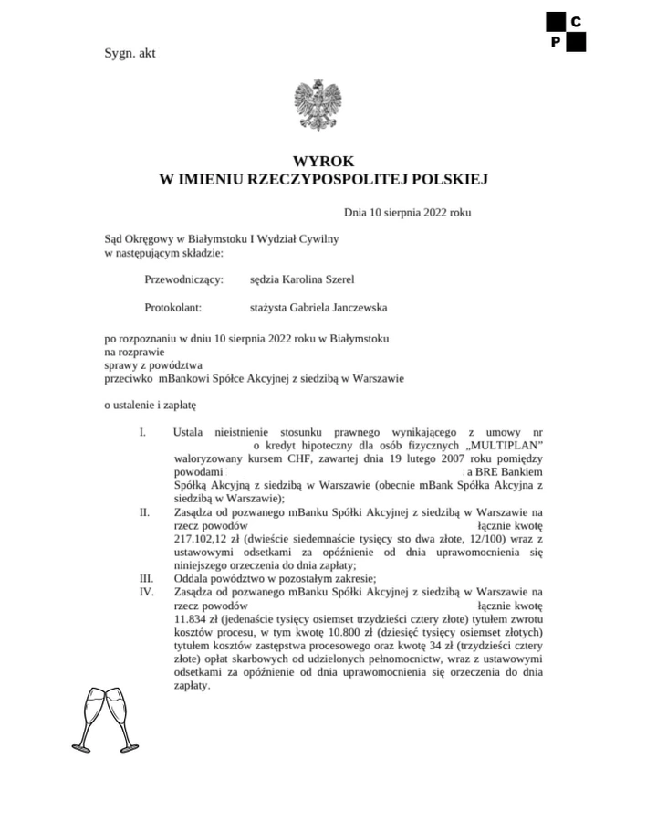 Radca prawny Białystok: Kredyt unieważniony w wakacje!