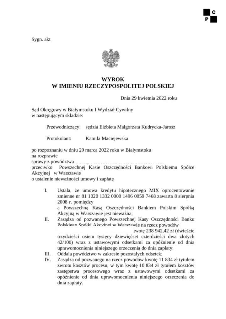 Radca prawny Białystok: unieważnienie umowy kredytu MIX!
