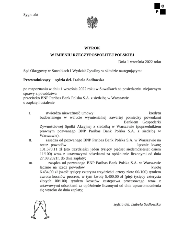 Radca prawny Białystok: Kredyt unieważniony w 5 miesięcy