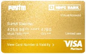 Paytm HDFC Bank Mobile Credit Card