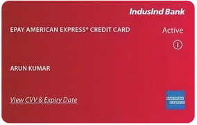 IndusInd Bank ePay Amex Credit Card