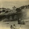 Yaquina Bay Beach and Lighthouse, early 1900