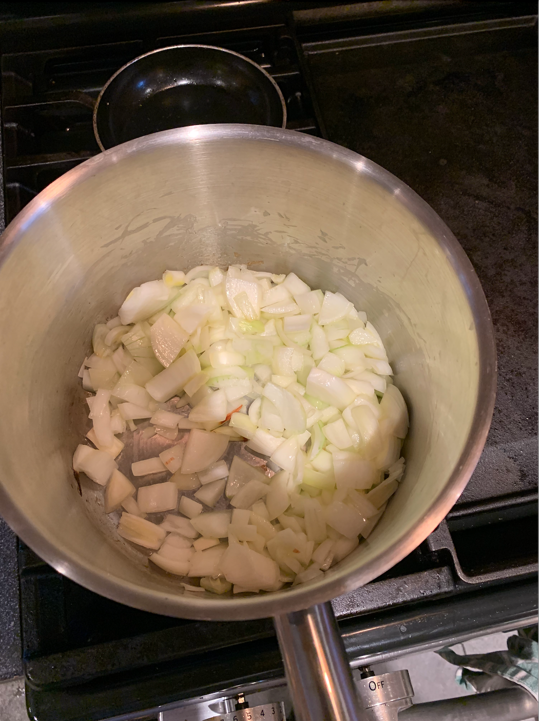 Step 1 for the Fasulye Yemegi recipe