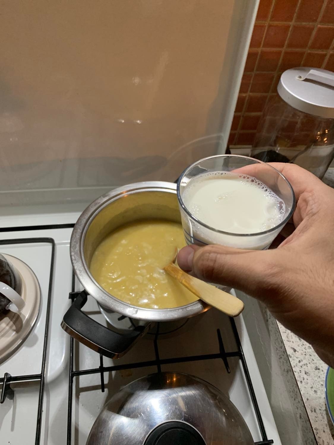 Step 7 for the Mercimek Corbasi recipe