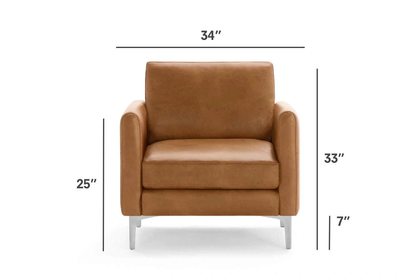 The Nomad Leather Club Chair: Customizable, Modular Furniture | Burrow